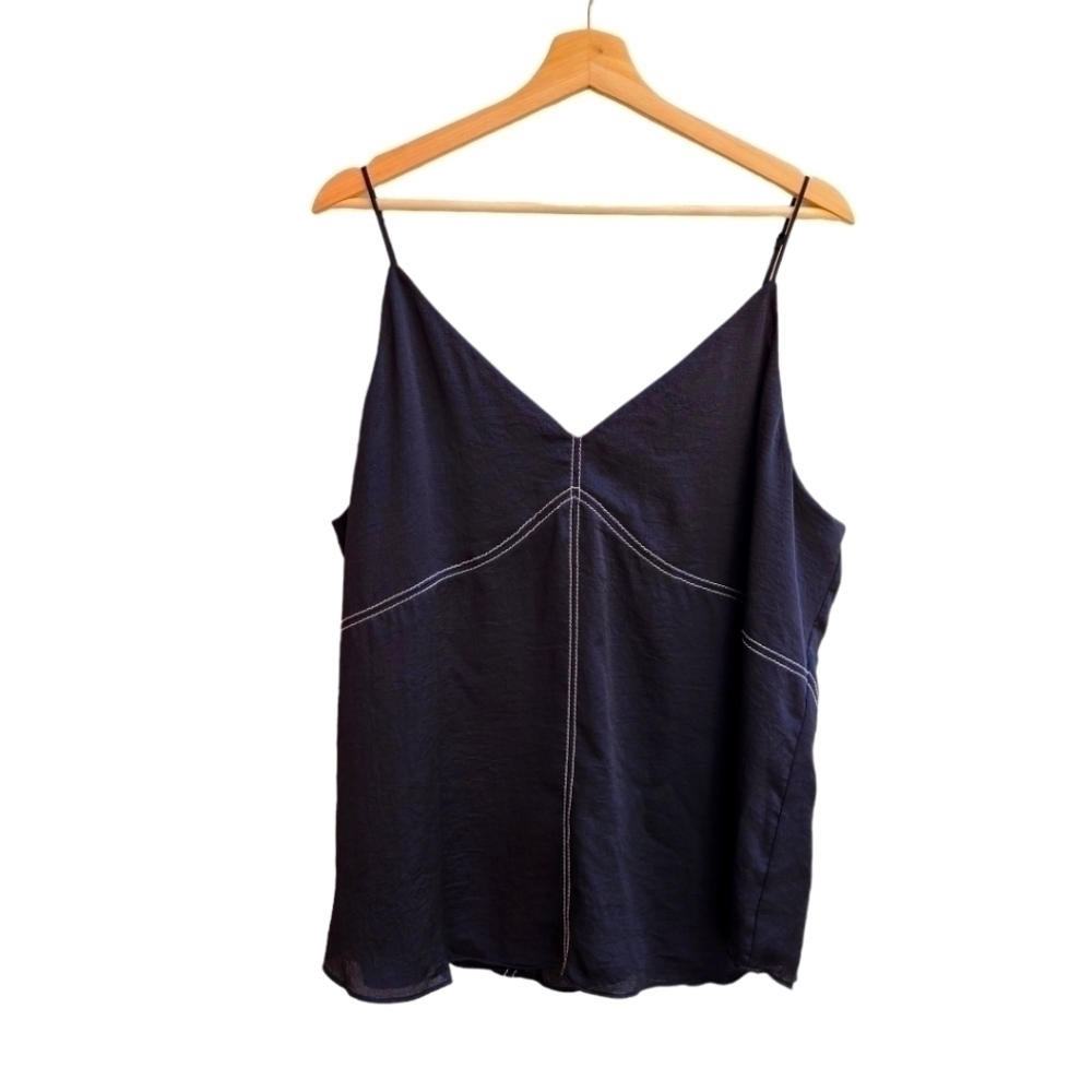 Express Black Tank Top with Accent Stitching